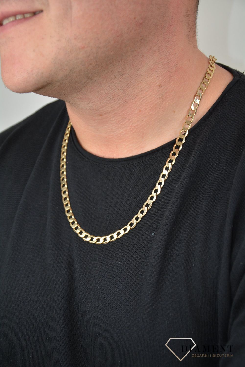 Złoty łańcuszek 585 pancerka 7 mm DIA-LAN-1114-585 7mm ✅.jpg